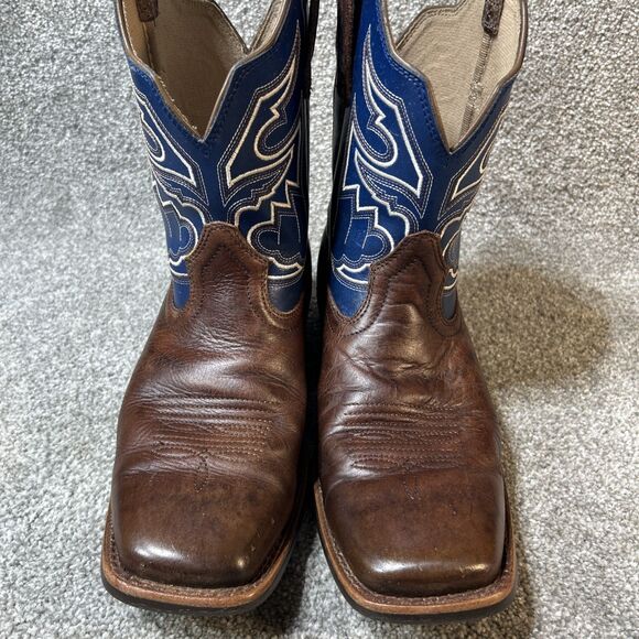 Ariat Men\'s Layton Brown/ Blue Leather Soft Toe Size 6 Western Cowboy Boots main image 5